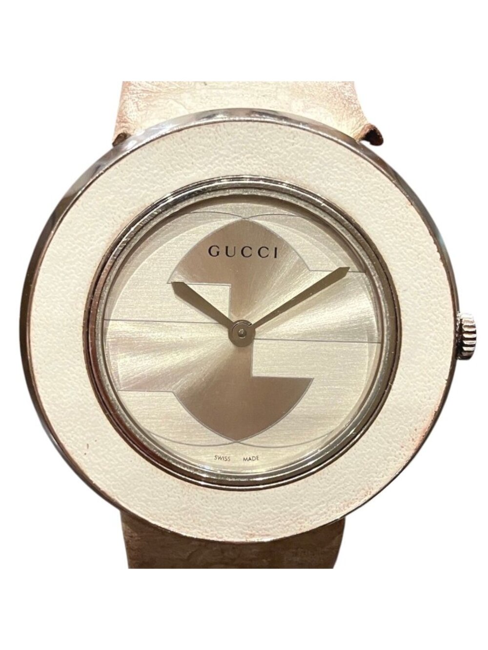 Gucci Uplay Watch SS Quartz Silver Dial 129.4